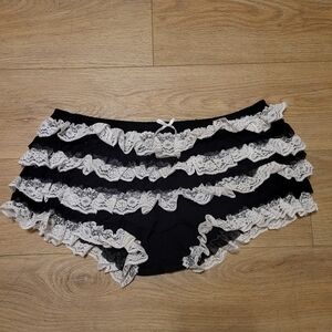 Elegant Black Lace Trim Panties